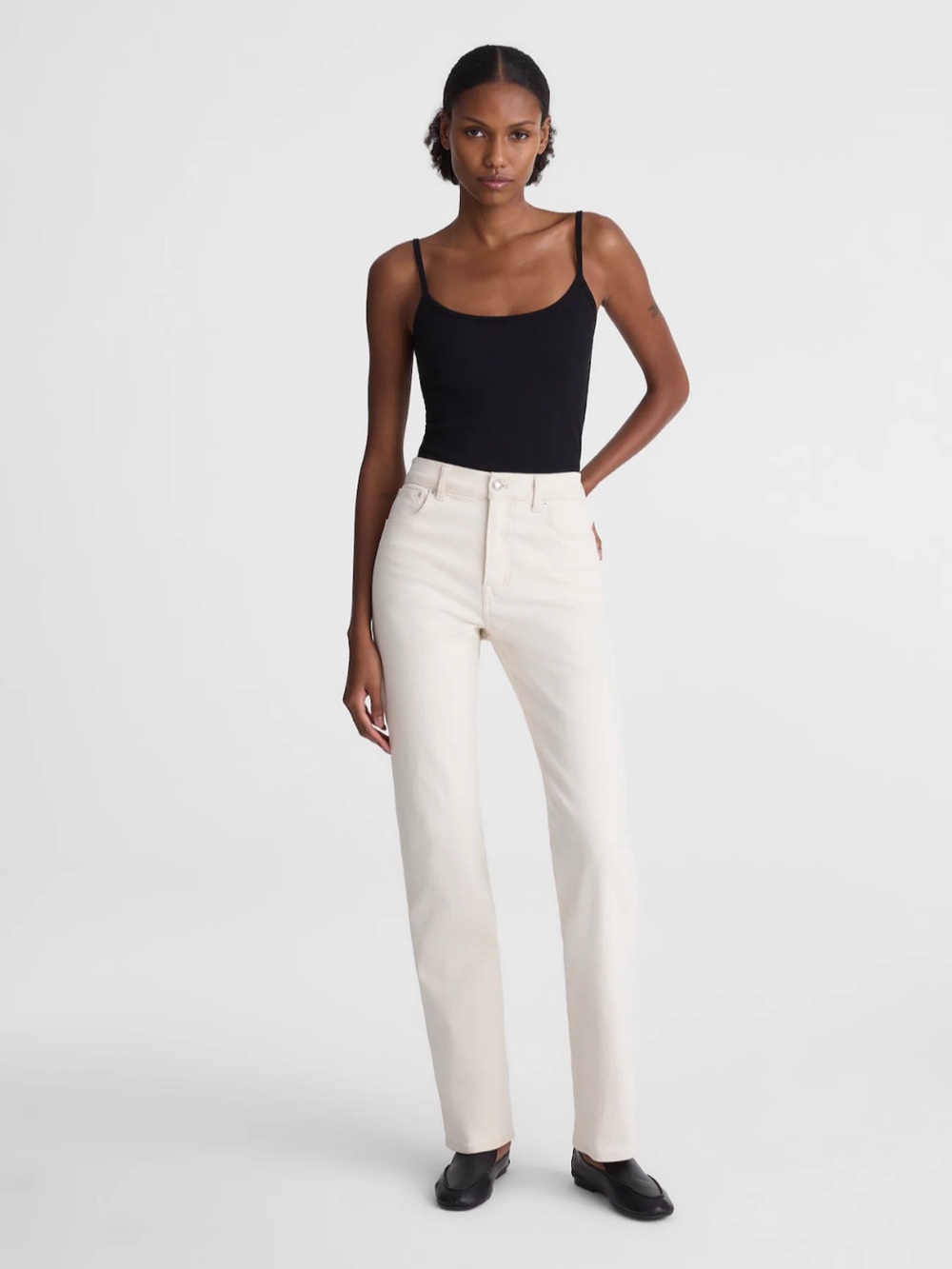 Madewell The Longline Straight Jean Canvas Comfort Stretch Size 24 NEW w/ Tag
